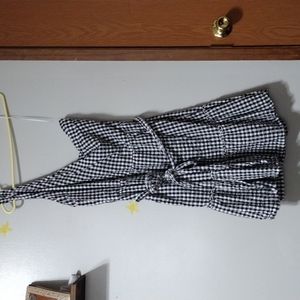 Crown and Ivy One shoulder Yarn dyed Dress